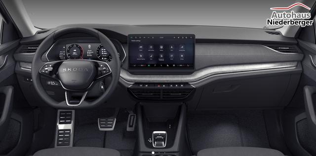 Skoda Octavia Combi Dynamic 1.5 TSI 150PS, 5J GARANTIE, 18" Alu, MATRIX-LED, NAVI 13", Elektr. Heckklappe, Kessy, Alarm, Side Assist, Interieur LOUNGE, Beheizte Frontscheibe, Sitzheizung, M-Lederlenkrad beheizt, SunSet, Parksensoren vorn/hinten, R&uuml;ckfahrkamera, Virtual Cockpit 10" 