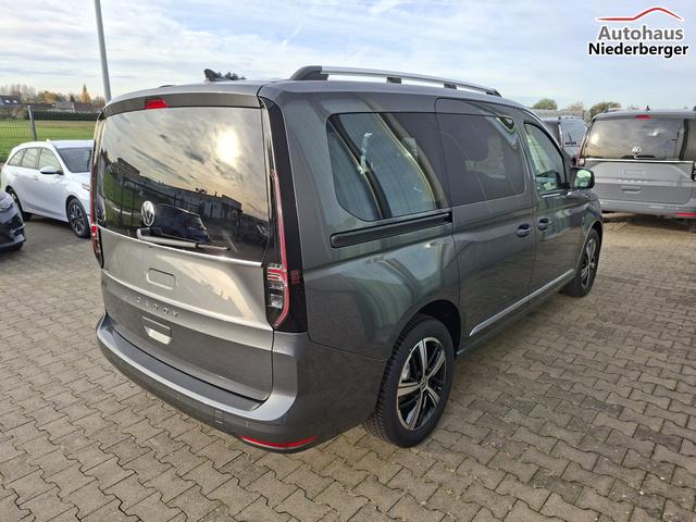 Volkswagen Caddy Style MAXI 7-SITZER 1.5 TSI 115PS DSG/AUTOMATIK, INDIUM-GRAU, 17" Alu/Ganzjahresreifen, Winterpaket, ACC-Tempomat, Toter-Winkel, ParkAssist, Parksensoren vo/hi, Rückfahrkamera, Radio Ready2Discover 10" + Wireless AppConnect, Climatronic, Abgedunkelte Scheiben 