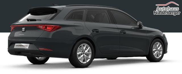 Seat Leon Sportstourer Style 1.5 TSI 115PS, Fjord-Blau, 5 Jahre Garantie, 16" ALU, MATRIX-LED, Privacy-Glas, Winter-Paket, 3-Zonen-Climatronic, ParkAssist, Parksensoren v/h, R&uuml;ckfahrkamera, Radio 10,4" + Full-Link, Tempomat, M-Lederlenkrad, variabler Ladeboden 