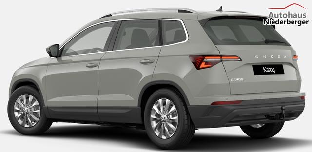 Skoda Karoq Selection 1.5 TSI 150PS DSG/AUTOMATIK, 5J GARANTIE, STAHL-GRAU, AHK SCHWENKBAR, LADEBODEN VAR, NAVI, ACC, PDC V/H + KAMERA, ELEKTR. HECKKLAPPE, KESSY, CHROM-PAKET, Virtual Cockpit, Telefonbox, 16" ALU, Climatronic, Sitzheizung, Lederlenkrad beheizt, Privacy-Glas 