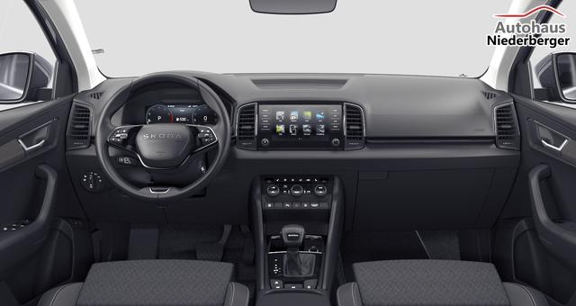 Skoda Karoq Selection 1.5 TSI 150PS DSG/AUTOMATIK, 5J GARANTIE, STAHL-GRAU, AHK SCHWENKBAR, LADEBODEN VAR, NAVI, ACC, PDC V/H + KAMERA, ELEKTR. HECKKLAPPE, KESSY, CHROM-PAKET, Virtual Cockpit, Telefonbox, 16" ALU, Climatronic, Sitzheizung, Lederlenkrad beheizt, Privacy-Glas 