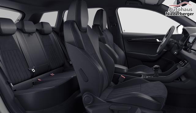 Skoda Karoq Sportline 1.5 TSI 150PS DSG, STAHL-GRAU, 5JGARANTIE, AHK SCHWENKBAR, 19" ALU SAGITARIUS, BEHEIZTE FRONTSCHEIBE, SITZHEIZUNG, MATRIX-LED, Elektr. Heckklappe, Virtual Cockpit 10", Climatronic, NAVI, ACC, Parksensoren v/h, R&uuml;ckfahrkamera, Dachreling, PRIVACY-GLAS 