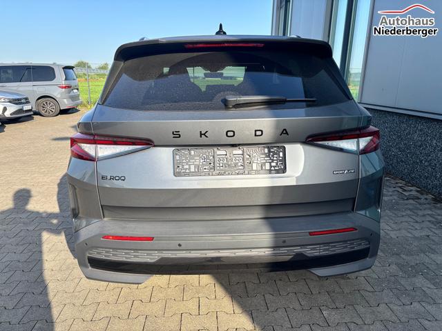 Skoda Elroq Selection 19" Alufelgen, 2-Zonen-Climatronic, Sitzheizung, KESSY Full, Parksensoren vorn/hinten, R&uuml;ckfahrkamera, SunSet, Infotainment 13" + NAVIGATION, Beheizbares M-Lederlenkrad, Alarm, Dachreling 