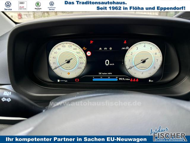 Hyundai i20 N-Line+ 1.0 T-GDI 100PS, 5 Jahre Garantie, 17" Alufelgen, FULL-LED-Scheinwerfer, Smart-Key, Winter-Paket, NAVIGATION 10,25", Klimaautomatik, Parksensoren hinten, Rückfahrkamera, Abgedunkelte Scheiben, Alarm, Lederlenkrad, Tempomat, Armlehne vorne, Reserverad 