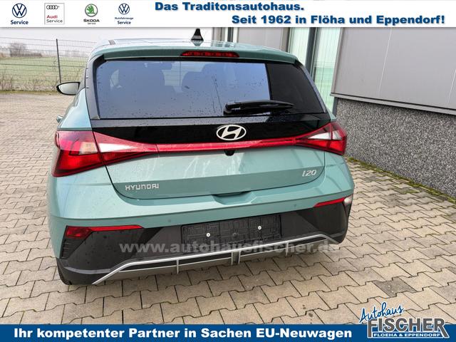 Hyundai i20 N-Line+ 1.0 T-GDI 100PS, 5 Jahre Garantie, 17" Alufelgen, FULL-LED-Scheinwerfer, Smart-Key, Winter-Paket, NAVIGATION 10,25", Klimaautomatik, Parksensoren hinten, Rückfahrkamera, Abgedunkelte Scheiben, Alarm, Lederlenkrad, Tempomat, Armlehne vorne, Reserverad 