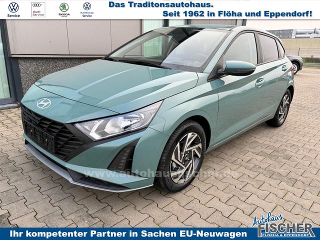 Hyundai i20 N-Line+ 1.0 T-GDI 100PS, 5 Jahre Garantie, 17" Alufelgen, FULL-LED-Scheinwerfer, Smart-Key, Winter-Paket, NAVIGATION 10,25", Klimaautomatik, Parksensoren hinten, Rückfahrkamera, Abgedunkelte Scheiben, Alarm, Lederlenkrad, Tempomat, Armlehne vorne, Reserverad 