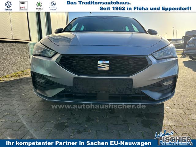 Seat Leon Style 1.5 eTSI Mild-Hybrid 150PS DSG/AUTOMATIK, 5 Jahre Garantie, 16" Alu, Climatronic, Parksensoren vorn/hinten, Media System PLUS 10,4"/Bluetooth, Tempomat, Full Digital Cockpit, LED-Scheinwerfer, M-Lederlenkrad, Reserverad, Verkehrszeichenerkennung 