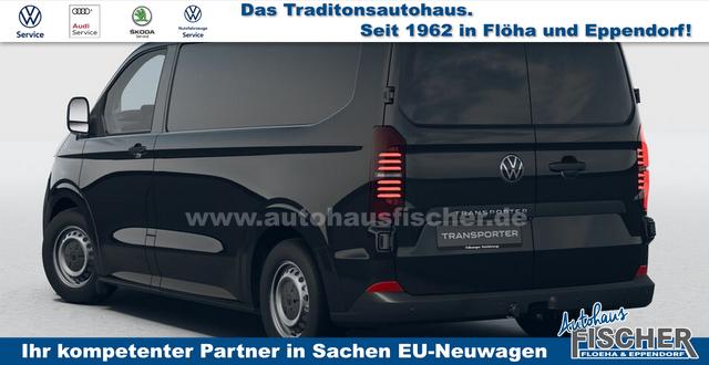 Volkswagen T7 Kastenwagen Transporter LIEFERUNG KOSTENLOS! 2.0 TDI 150PS, Schwarz, HECKFLÜGELTÜREN, 2-Zonen-Klimautomatik, M-Lederlenkrad, Anhängerkupplung, Parksensoren vorn/hinten, Rückfahrkamera, Frontscheibe beheizbar, Ganzjahresreifen, Sitzpaket 46 (inkl. Sitzheizung), Reserverad, 70l Tank, Laderaumpaket 
