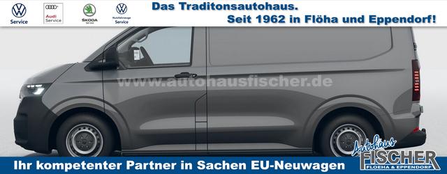 Volkswagen T7 Kastenwagen Transporter LIEFERUNG KOSTENLOS! 2.0 TDI 150PS AUTOMATIK, Grau, HECKFLÜGELTÜREN, 2-Zonen-Klimautomatik, M-Lederlenkrad, Anhängerkupplung, Parksensoren vorn/hinten, Rückfahrkamera, Frontscheibe beheizbar, Ganzjahresreifen, Sitzpaket 46 (inkl. Sitzheizung), Reserverad, 70l Tank 