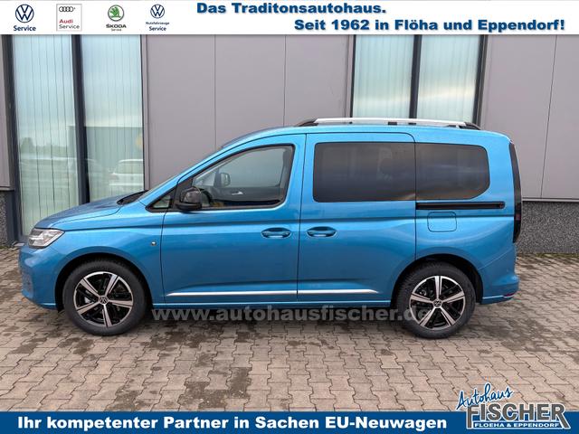 Volkswagen Caddy Style 1.5 TSI 115PS DSG/AUTOMATIK, Costa-Azul, 17" Alu/Ganzjahresreifen, Winterpaket, ACC-Tempomat, Toter-Winkel, ParkAssist, Parksensoren vo/hi, Rückfahrkamera, Radio Ready2Discover 10" + Wireless AppConnect, Climatronic, Abgedunkelte Scheiben, M-Lederlenkrad 