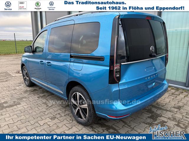 Volkswagen Caddy Style 1.5 TSI 115PS DSG/AUTOMATIK, Costa-Azul, 17" Alu/Ganzjahresreifen, Winterpaket, ACC-Tempomat, Toter-Winkel, ParkAssist, Parksensoren vo/hi, Rückfahrkamera, Radio Ready2Discover 10" + Wireless AppConnect, Climatronic, Abgedunkelte Scheiben, M-Lederlenkrad 