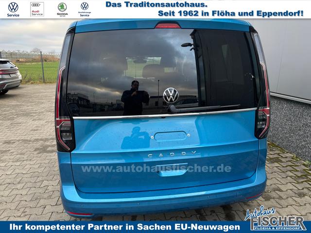 Volkswagen Caddy Style 1.5 TSI 115PS DSG/AUTOMATIK, Costa-Azul, 17" Alu/Ganzjahresreifen, Winterpaket, ACC-Tempomat, Toter-Winkel, ParkAssist, Parksensoren vo/hi, Rückfahrkamera, Radio Ready2Discover 10" + Wireless AppConnect, Climatronic, Abgedunkelte Scheiben, M-Lederlenkrad 