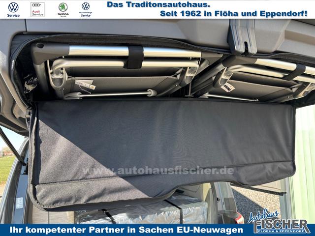 Volkswagen T7 California Beach Camper 1.5 eHybrid (Plug-In-Hybrid) 245PS ALLRAD DSG (AUTOMATIK), 17" Alu, Mini-Küche, Privacy-Glas, Aufstelldach, Klimaanlage, Parksensoren vorne und hinten, Digital Cockpit Pro, Radio Ready2Discover 10" + Wireless App-Connect, Tempomat, LED-Scheinwerfer, M-Le 
