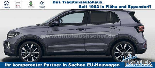 Volkswagen T-Cross R-Line Limited 1.0 TSI 115PS DSG/AUTOMATIK, Grau-Metallic, NAVIGATION, Climatronic, Sitzheizung, 18" Alu, MATRIX-LED-Scheinwerfer, Adaptiver Tempomat ACC, Parksensoren vo/hi, Kamera, Keyless, Abgedunkelte Scheiben, Sicht-Paket, Wireless App-Connect, M-Lederlenkrad 