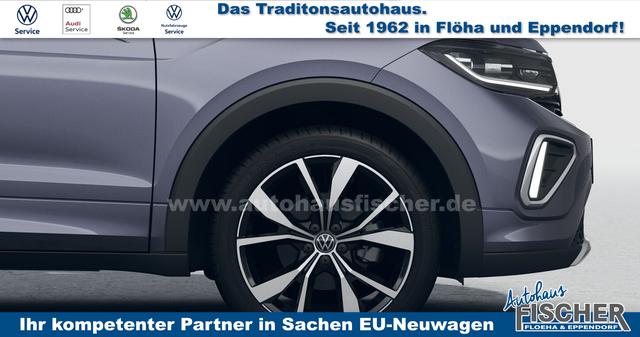 Volkswagen T-Cross R-Line Limited 1.0 TSI 115PS DSG/AUTOMATIK, Grau-Metallic, NAVIGATION, Climatronic, Sitzheizung, 18" Alu, MATRIX-LED-Scheinwerfer, Adaptiver Tempomat ACC, Parksensoren vo/hi, Kamera, Keyless, Abgedunkelte Scheiben, Sicht-Paket, Wireless App-Connect, M-Lederlenkrad 
