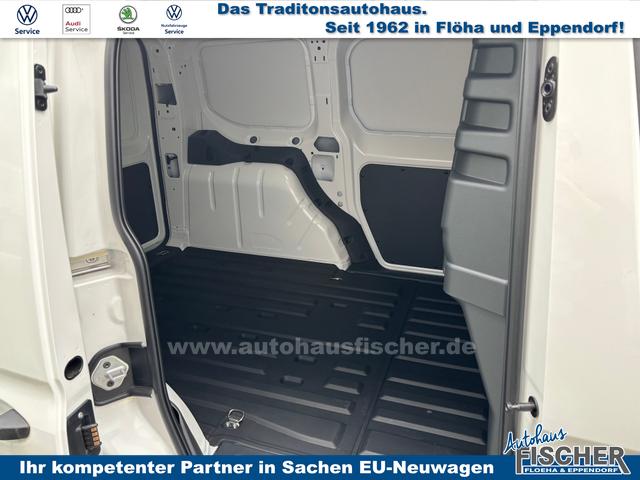 Volkswagen Caddy Cargo 2.0 TDI 102PS, Candy-Weiß, Klima, Parksensoren hinten, Reserverad, Kunststoffbodenbelag Fahrer-/Fahrgastraum, Ganzjahresreifen, Radio 10" + Wireless App-Connect, Tempomat, Hecktüren, Schiebetür rechts 