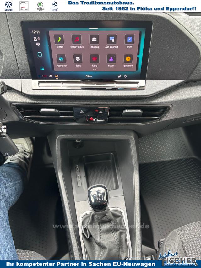 Volkswagen Caddy Cargo 1.5 TSI 115PS, Pure-Grey, Klima, Parksensoren hinten, Reserverad, Kunststoffbodenbelag Fahrer-/Fahrgastraum, Ganzjahresreifen, Radio 10" + Wireless App-Connect, Tempomat, Hecktüren, Schiebetür rechts 