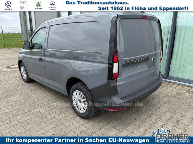 Volkswagen Caddy Cargo 1.5 TSI 115PS, Pure-Grey, Klima, Parksensoren hinten, Reserverad, Kunststoffbodenbelag Fahrer-/Fahrgastraum, Ganzjahresreifen, Radio 10" + Wireless App-Connect, Tempomat, Hecktüren, Schiebetür rechts 
