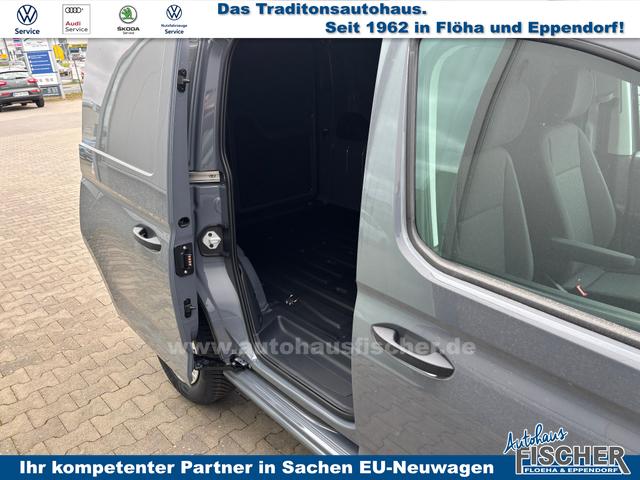 Volkswagen Caddy Cargo 1.5 TSI 115PS, Pure-Grey, Klima, Parksensoren hinten, Reserverad, Kunststoffbodenbelag Fahrer-/Fahrgastraum, Ganzjahresreifen, Radio 10" + Wireless App-Connect, Tempomat, Hecktüren, Schiebetür rechts 
