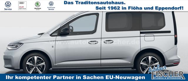 Volkswagen Caddy Style 1.5 TSI 115PS DSG/AUTOMATIK, Silber-Metallic, 17" Alu/Ganzjahresreifen, Winterpaket, ACC-Tempomat, Toter-Winkel, ParkAssist, Parksensoren vo/hi, Rückfahrkamera, Radio Ready2Discover 10" + Wireless AppConnect, Climatronic, Abgedunkelte Scheiben, M-Lederle 