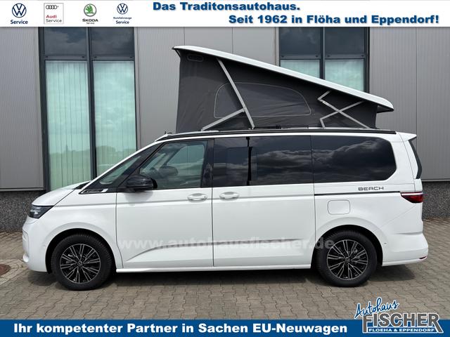 Volkswagen T7 California - Beach 2.0 TDI 150PS DSG (AUTOMATIK), Aufstelldach, Klimaanlage, Parksensoren vorne und hinten, Digital Cockpit Pro, Radio Ready2Discover 10" + Wireless App-Connect, Tempomat, LED-Scheinwerfer, M-Lederlenkrad, Schiebetüren links rechts