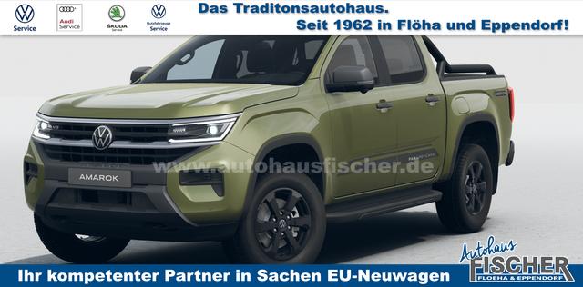 Volkswagen Amarok - PanAmericana 3.0 TDI V6 241PS AUTOMATIK, 5J GARANTIE, GREEN-Metallic, STANDHEIZUNG, AHK, HOHLRAUMKONSER., M-Lederlenkrad beheizt, ACC, 18" Alu, Lederpolster, Sitzheizung, Climatronic, IQ Light MATRIX, Privacy-Glas, Parksensoren vo/hi, Kamera, Navigation, Soundsystem