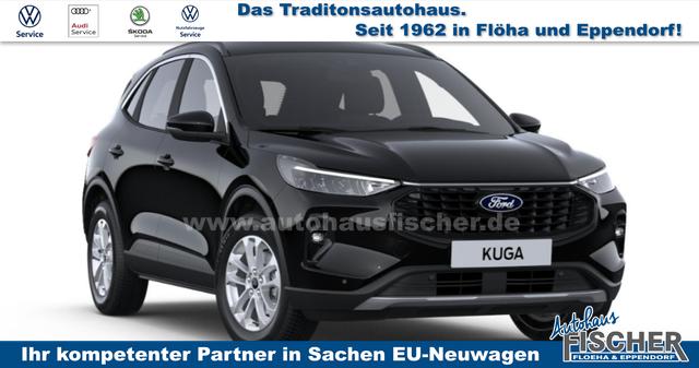 Ford Kuga - Titanium 1.5 EcoBoost 186PS AUTOMATIK, Schwarz-Metallic, Winter-Paket, 5 Jahre Garantie, 17" Alu + Allwetterreifen, Navigation 13"-Display, Parksensoren vorne/hinten, Rückfahrkamera, Climatronic, Privacy-Glas, Key-Free-System, Tempomat, LED-Scheinwerfer