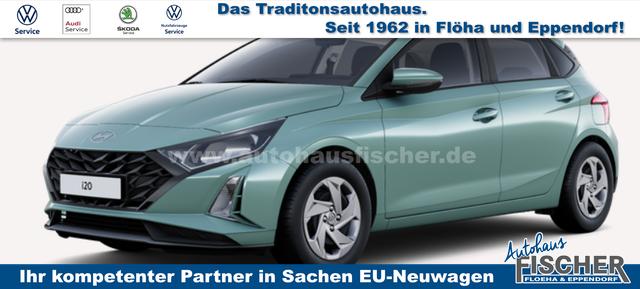 Hyundai i20 - Comfort 1.0 T-GDI 100PS AUTOMATIK, Mangroove-Green-Pearl, 5 Jahre Garantie, NAVIGATION 10,25", Klima, Parksensoren hinten, Rückfahrkamera, Alarm, Lederlenkrad, Tempomat, Armlehne vorne, Reserverad, 4x elektr. Fensterheber, Fernlicht-Assistent