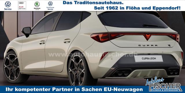 Cupra Leon VZ 2.0 TSI 300PS DSG, 5 Jahre Garantie, 19" Alu, DCC-Dämpfung, Sportschalensitze, Winter-Paket, Alarm, Kessy, Voll-LED-Scheinwerfer, 3Z-Climatronic, ACC/Tempomat, Digitales Cockpit, Full Link, Parksensoren v/h, Kamera, Privacy, M-Lederlenkrad 
