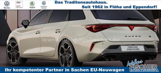 Cupra Leon Sportstourer VZ 2.0 TSI 333PS 4DRIVE (ALLRAD) DSG, 5J Garantie, Elektr. Heckklappe, 19" Alu, DCC-Dämpfung, Sportschalensitze, Winter-Paket, Alarm, Kessy, Voll-LED, 3Z-Climatronic, ACC/Tempomat, Digitales Cockpit, Full Link, Parksensoren v/h, Rückfahrkamera, Privacy 