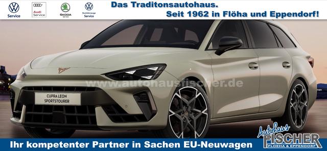Cupra Leon Sportstourer - VZ 2.0 TSI 333PS 4DRIVE (ALLRAD) DSG, 5J Garantie, Elektr. Heckklappe, 19" Alu, DCC-Dämpfung, Sportschalensitze, Winter-Paket, Alarm, Kessy, Voll-LED, 3Z-Climatronic, ACC/Tempomat, Digitales Cockpit, Full Link, Parksensoren v/h, Rückfahrkamera, Privacy