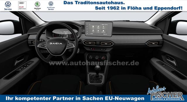 Dacia Sandero Stepway Expression 1.0 ECO-G100 LPG-GASANLAGE/BENZIN, Safari-Grün Metallic, MEDIA NAVIGATION 8", Klimaanlage, Parksensoren hinten, Tempomat, Dachreling, Lederlenkrad, 4x elektr. Fensterheber, Armlehne, Spiegel einstell-/beheizbar, ZV mit Fernbedienung 