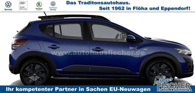 Dacia Sandero Stepway Expression 1.0 ECO-G100 LPG-GASANLAGE/BENZIN, Iron-Blau Metallic, MEDIA Display 8" + Smartphone-Applikation, Klimaanlage, Parksensoren hinten, Tempomat, Dachreling, Lederlenkrad, 4x elektr. Fensterheber, Armlehne, Spiegel einstell-/beheizbar 