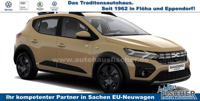 Dacia Sandero Stepway - Expression 1.0 ECO-G100 LPG-GASANLAGE/BENZIN, Safari-Beige Metallic, MEDIA Display 8", Klimaanlage, Parksensoren vorne/hinten, Rückfahrkamera, Toter-Winkel-Warner, Tempomat, Dachreling, Lederlenkrad, 4x elektr. FH, Armlehne, Spiegel einstell-/beheizbar