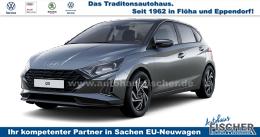 Hyundai i20 - Comfort 1.2i 79PS, AURORA-GRAU METALLIC, DESIGN-PACK: 16" ALUFELGEN + LED, 5 Jahre Garantie, NAVIGATION 10,25", Klima, Parksensoren hinten, Rückfahrkamera, Alarm, Lederlenkrad, Tempomat, Armlehne vorne, Reserverad, 4x elektr. Fensterheber, Fernlicht-Assistent