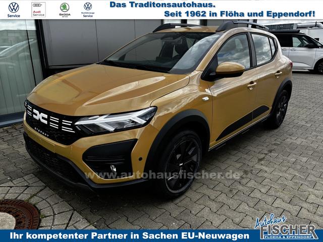 Dacia Sandero Stepway - Expression 1.0 ECO-G100 LPG-GASANLAGE/BENZIN, Safari-Beige Metallic, MEDIA Display 8", Klimaanlage, Parksensoren vorne/hinten, Rückfahrkamera, Toter-Winkel-Warner, Tempomat, Dachreling, Lederlenkrad, 4x elektr. FH, Armlehne, Spiegel einstell-/beheizbar