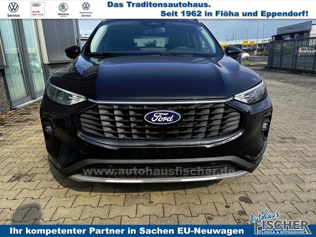 Ford Kuga Titanium 1.5 EcoBoost 186PS AUTOMATIK, Schwarz-Metallic, Winter-Paket, 5 Jahre Garantie, 17" Alu + Allwetterreifen, Navigation 13"-Display, Parksensoren vorne/hinten, Rückfahrkamera, Climatronic, Privacy-Glas, Key-Free-System, Tempomat, LED-Scheinwerfer 