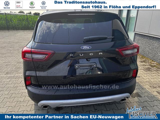 Ford Kuga Titanium 1.5 EcoBoost 186PS AUTOMATIK, Schwarz-Metallic, Winter-Paket, 5 Jahre Garantie, 17" Alu + Allwetterreifen, Navigation 13"-Display, Parksensoren vorne/hinten, Rückfahrkamera, Climatronic, Privacy-Glas, Key-Free-System, Tempomat, LED-Scheinwerfer 