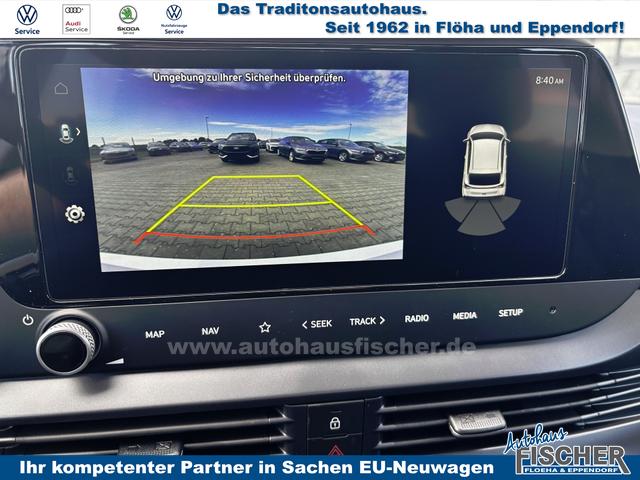 Hyundai i20 Comfort 1.2i 79PS, META-BLUE METALLIC, 5 Jahre Garantie, NAVIGATION 10,25", Klima, Parksensoren hinten, Rückfahrkamera, Alarm, Lederlenkrad, Tempomat, Armlehne vorne, Reserverad, 4x elektr. Fensterheber, Fernlicht-Assistent 