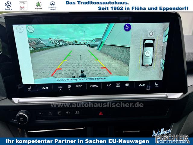 Volkswagen T7 Caravelle Style 2.0 TDI 110PS, LANGER RADSTAND, 8-Sitzer, 17" Alu, IQ.LIGHT MATRIX-LED, NAVIGATION 13", Kunstlederpolster + Sitzheizung, Schiebetüre links/rechts, Keyless, M-Lederlenkrad, 3-Zonen-Climatronic, Parksensoren vorn/hinten, Rückfahrkamera, Privacy-Glas 