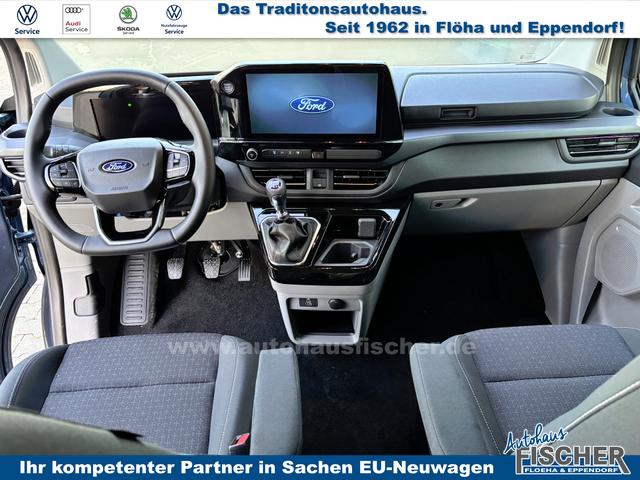 Ford Tourneo Custom Trend 2.0 TDCi 136PS L1H1, 5 Jahre Garantie, 8 Plätze, AHK, 2 Schiebetüren, Privacy, Metallic, 16" Alu + Allwetter, PDC vo/hi, Kamera, LED-Scheinwerfer, Keyless, Beheizte Frontscheibe, Radio 13", AndroidAuto/Apple CarPlay, Tempomat, 3-Zonen-Klimaautomatik 