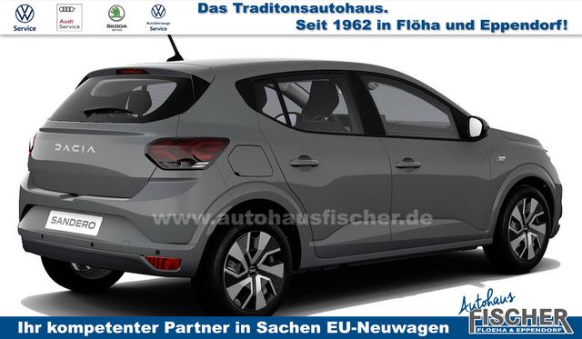 Dacia Sandero Expression 1.0 ECO-G 100 BENZIN/LPG-GASANLAGE, SONDERLACKIERUNG URBAN-GRAU, Klimaanlage, NAVIGATIONSSYSTEM 8", Parksensoren VORNE + HINTEN, RÜCKFAHRKAMERA, TOTER-WINKEL-WARNER, Nebelscheinwerfer, Tempomat, Lederlenkrad, Armlehne, Spiegel elektr. einstell-/beheizbar 