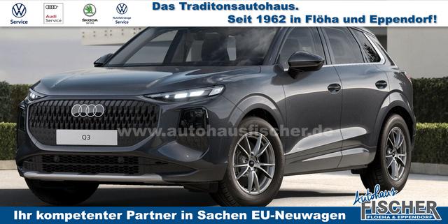 Audi Q3 - Basis 2.0 TFSI 204PS quattro (Allrad) S-Tronic (Automatik), 17" Alu, MMI Navigation plus, Elektr. Heckklappe, Einparkhilfe 3-Zonen-Klimaautomatik, Soundsystem, Sitzheizung vorne, Privacy Glas, Lederlenkrad