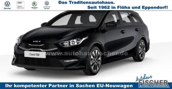 Kia Ceed Sportswagon - Spin 1.5 T-GDI 140PS 6-Gang, Schwarz-Metallic, 16" Alufelgen, Klimaanlage, Winter-Paket, Navigationssystem 10,25", Parksensoren hinten, Rückfahrkamera, Tempomat, Dachreling, Beheiztes Lederlenkrad, ZV mit Fernbedienung, Reserve-Notrad