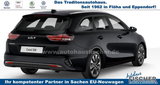 Kia Ceed Sportswagon Spin 1.5 T-GDI 140PS 6-Gang, Schwarz-Metallic, 16" Alufelgen, Klimaanlage, Winter-Paket, Navigationssystem 10,25", Parksensoren hinten, Rückfahrkamera, Tempomat, Dachreling, Beheiztes Lederlenkrad, ZV mit Fernbedienung, Reserve-Notrad 