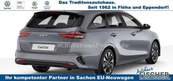 Kia Ceed Sportswagon Spin 1.5 T-GDI 140PS 6-Gang, Lunar-Silver-Metallic, 16" Alufelgen, Klimaanlage, Winter-Paket, Navigationssystem 10,25", Parksensoren hinten, Rückfahrkamera, Tempomat, Dachreling, Beheiztes Lederlenkrad, ZV mit Fernbedienung, Reserve-Notrad 