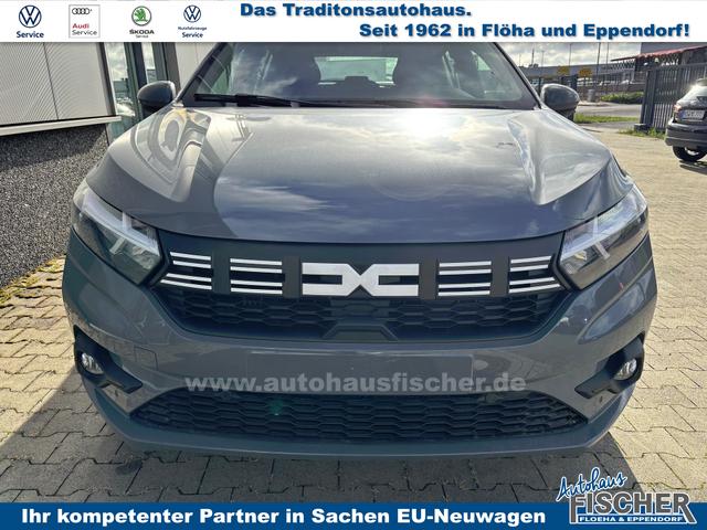 Dacia Sandero Expression 1.0 ECO-G 100 BENZIN/LPG-GASANLAGE, Weiß, Klimaanlage, NAVIGATIONSSYSTEM 8", Parksensoren VORNE + HINTEN, RÜCKFAHRKAMERA, TOTER-WINKEL-WARNER, Nebelscheinwerfer, Tempomat, Lederlenkrad, Armlehne, Spiegel elektr. einstell-/beheizbar, ZV mit Fernbedienung 