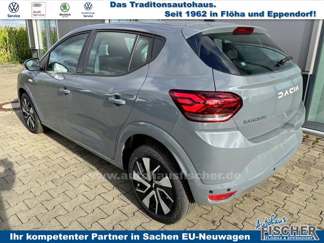 Dacia Sandero Expression 1.0 ECO-G 100 BENZIN/LPG-GASANLAGE, Weiß, Klimaanlage, NAVIGATIONSSYSTEM 8", Parksensoren VORNE + HINTEN, RÜCKFAHRKAMERA, TOTER-WINKEL-WARNER, Nebelscheinwerfer, Tempomat, Lederlenkrad, Armlehne, Spiegel elektr. einstell-/beheizbar, ZV mit Fernbedienung 