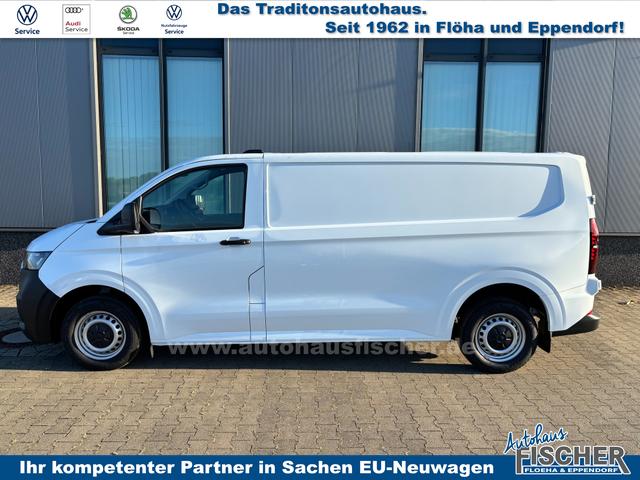 Volkswagen T7 Kastenwagen Basis 2.0 TDI 170PS AUTOMATIK LANG, Weiß, HECKFLÜGELTÜREN, 2-Zonen-Klimautomatik, M-Lederlenkrad, Anhängerkupplung, Parksensoren vorn/hinten, Rückfahrkamera, Frontscheibe beheizbar, Ganzjahresreifen, Sitzpaket 46 (inkl. Sitzheizung), Reserverad, 70l Tank 