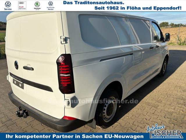 Volkswagen T7 Kastenwagen Basis 2.0 TDI 170PS AUTOMATIK LANG, Weiß, HECKFLÜGELTÜREN, 2-Zonen-Klimautomatik, M-Lederlenkrad, Anhängerkupplung, Parksensoren vorn/hinten, Rückfahrkamera, Frontscheibe beheizbar, Ganzjahresreifen, Sitzpaket 46 (inkl. Sitzheizung), Reserverad, 70l Tank 